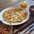 Kanaaneko 's cooksnap of when they made Korean pancake in 15 mins! - With any leftovers.