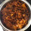 El cooksnap de Malagueña salerosa cuando hizo Fritada de pimientos y calabacín con pasas en Thermomix.