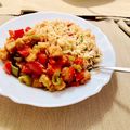 El cooksnap de Vanessa Pérez cuando hizo Tofu agridulce con pimientos.