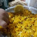کوک اسنپ مریم صفدریان - مشاور سلامت و کارآفرین بعد از امتحان کردن عدس پلو با مرغ و کشمش.