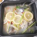 Cooksnap Izzalia Sabri semasa beliau membuat Siakap Stim Limau.