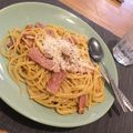 John Lynch's cooksnap of when they made Quick Carbonara.