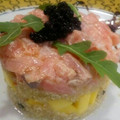 El cooksnap de Carla Freitas cuando hizo Tartar de salmón, mango y quinoa.