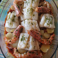 El cooksnap de Mayte Garrido cuando hizo Bacalao con Gambones, y cama de Sanfaina.