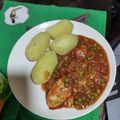 El cooksnap de Carlos cuando hizo Pollo arvejado.