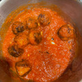 El cooksnap de Noelia López cuando hizo Albóndigas con tomate.