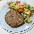 El cooksnap de CAROLINA cuando hizo Hamburguesas de arvejas y porotos Mung con ensalada full 💜👌.