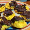 El cooksnap de Emilio FM cuando hizo Bombas rellenas de dulce de leche y baño de chocolate.