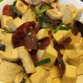 Cooksnap dari chloe untuk resep stir fried tofu with chinese sausage and leek