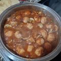 El cooksnap de Diego Mariscal Louvier cuando hizo Albóndigas de pavo y pollo con salsa de champiñones y vino blanc.