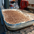 El cooksnap de Gaby Colombo cuando hizo Tiramisú (sin horno y sin huevo).