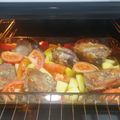 El cooksnap de raquel cuando hizo Paletilla de cordero al horno con hierbas aromáticas y guarnición de gajos de patata y tomate asados.