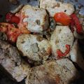 El cooksnap de Reichell Barrantes Romero cuando hizo Lomo de cerdo con tomate y champiñones.