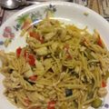 El cooksnap de Rubén cuando hizo Yakisoba de pollo y verduras.