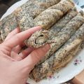 Orsi Márton Cooksnap-ja, amikor elkészítette a(z) Mákos palacsinta meggylekvárral, vanília pudinggal receptet.
