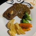Cooksnap dari apsari m untuk resep Wagyu Steak with Black Pepper Sauce