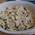 El cooksnap de Alfredo Salazar cuando hizo Ensalada de pepino y calabacín.