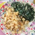 El cooksnap de Natu Bilbao cuando hizo Acelga a la crema con papitas fritas.