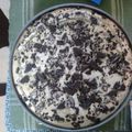 getzer's cooksnap of when they made Oreo cookie cheesecake.