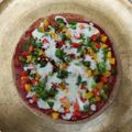 Khushboo Vora's cooksnap of when they made ફાર્મહાઉસ ચીઝ બર્સ્ટ પીઝા (farmhouse cheeseburst pizza recipe in Gujarati).
