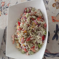 El cooksnap de Juan Pablo Rodriguez cuando hizo Ensalada tejeda de surimi.