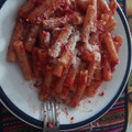 El cooksnap de Nando Hurtado cuando hizo Espaguettis con salsa de tomate.