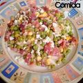 El cooksnap de Luz Torres cuando hizo Guisantes salteados con jamón y huevo.