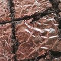 รูป Cooksnap ของ Nita เมื่อเขาทำ Brownie บราวนี่ หม้ออบลมร้อน แบบถาด7×7 น้ำตาลแค่ 135 กรัม ก็ฟิล์มนะ