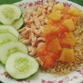El cooksnap de Lena GS cuando hizo Pollo con salsa de piña y arroz integral.