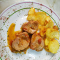 El cooksnap de La cocina de Virgi cuando hizo Lomo a la riojana.