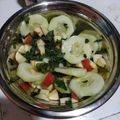 El cooksnap de Fernanda Montenegro cuando hizo Ensalada de Manzana, Pepino Cohombro y Espinaca.