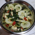 El cooksnap de Fernanda Montenegro cuando hizo Ensalada de Manzana, Pepino Cohombro y Espinaca.