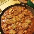 El cooksnap de bryan solis cuando hizo Albóndigas res/cerdo con champiñones en salsa de chipotle.
