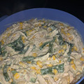 El cooksnap de Fanny Moralees cuando hizo Pechuga de pollo con Rajas con crema.