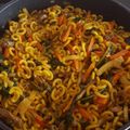 El cooksnap de Gema Pérez cuando hizo Tallarines con pollo y verduras.