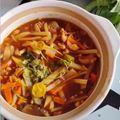 Sarita Srivastava's cooksnap of when they made Chicken coriander soup with vegetables.