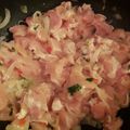 El cooksnap de Fernanda Gómez cuando hizo Fideos con crema de verdeo y pollo 😉.