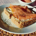El cooksnap de Paula Hinke Nutrición cuando hizo Una rebanada de pan con "all i oli"y salmón.