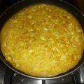 El cooksnap de Camila Rubio cuando hizo Tortilla de Fideos.