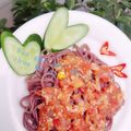 Cooksnap của Thái Ngọc Trâm khi họ làm theo món Món chay dễ làm : Bún gạo lứt sốt cà chua đậu hủ
