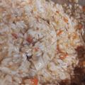 El cooksnap de Caro Zaragosi cuando hizo Pollo con arroz y tuco.
