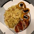 El cooksnap de Ana Gil cuando hizo Rollitos de pollo con tocineta.