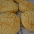 Miyuki 's cooksnap of when they made Melon Bread With Custard Cream Filling.