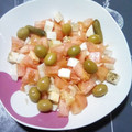 El cooksnap de Paco Temporal cuando hizo Ensalada de tomate negro y queso Provolone con orégano.