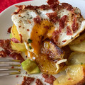 El cooksnap de Amparo cuando hizo Timbal de patatas, jamón y aguacate.