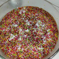 El cooksnap de Yareysi Manzanero Suárez cuando hizo Tarta de galletas con chocolate y fideos de colores.