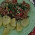 El cooksnap de Valen Tina cuando hizo Bondiola a la portuguesa con vino tinto.