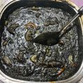 El cooksnap de Ana Estaragués Cinca cuando hizo Arroz negro con gambas, sepia y alioli.