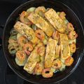 El cooksnap de Antonio Gonzalez cuando hizo Salmón al horno con cama de patatas y cebolla.