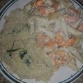 El cooksnap de catarrin habibi soto cuando hizo Pasta con salsa cremosa, camarones y limón.
